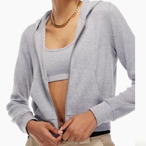 Tna waffle zip up hoodie